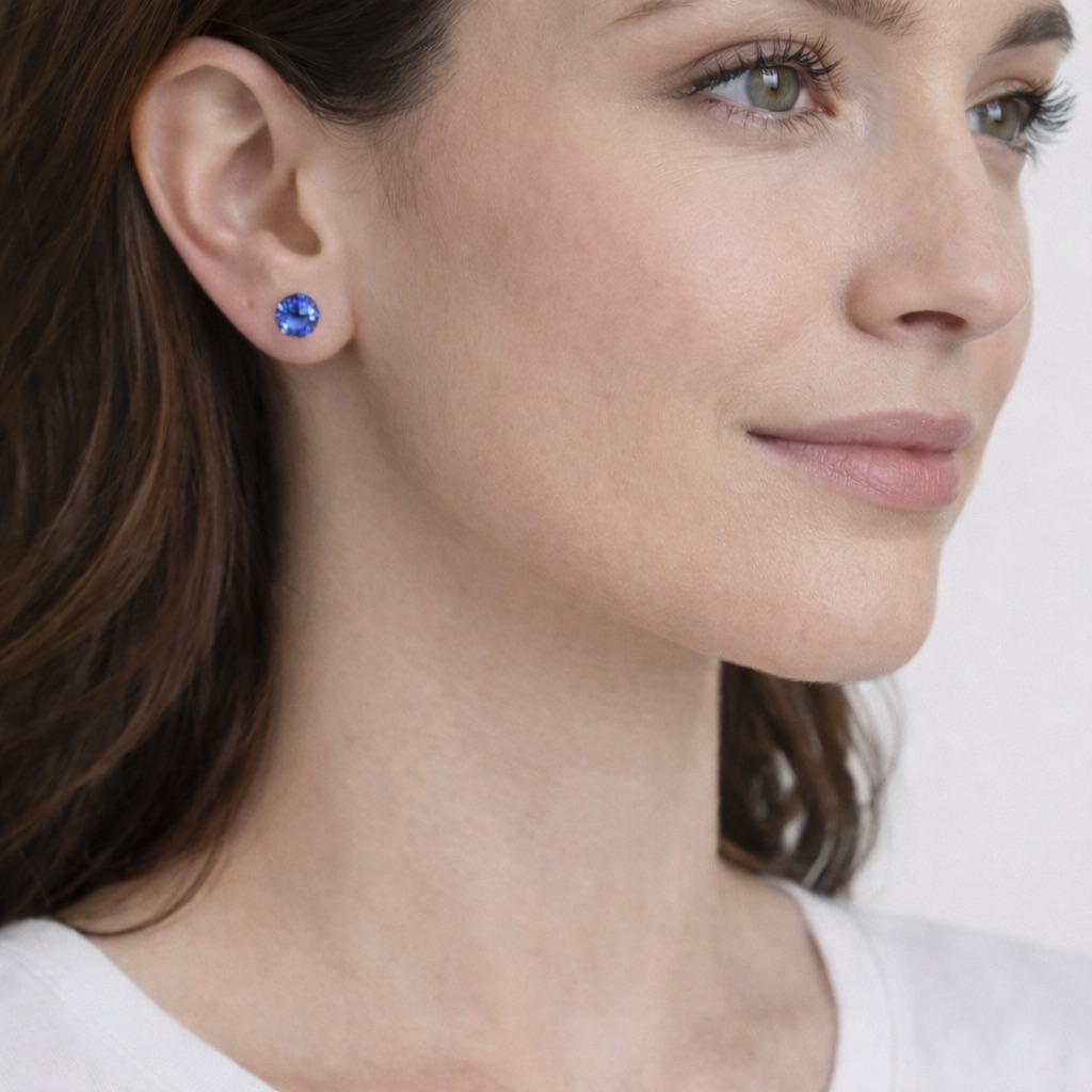 Sparkling Sapphire Blue Earrings